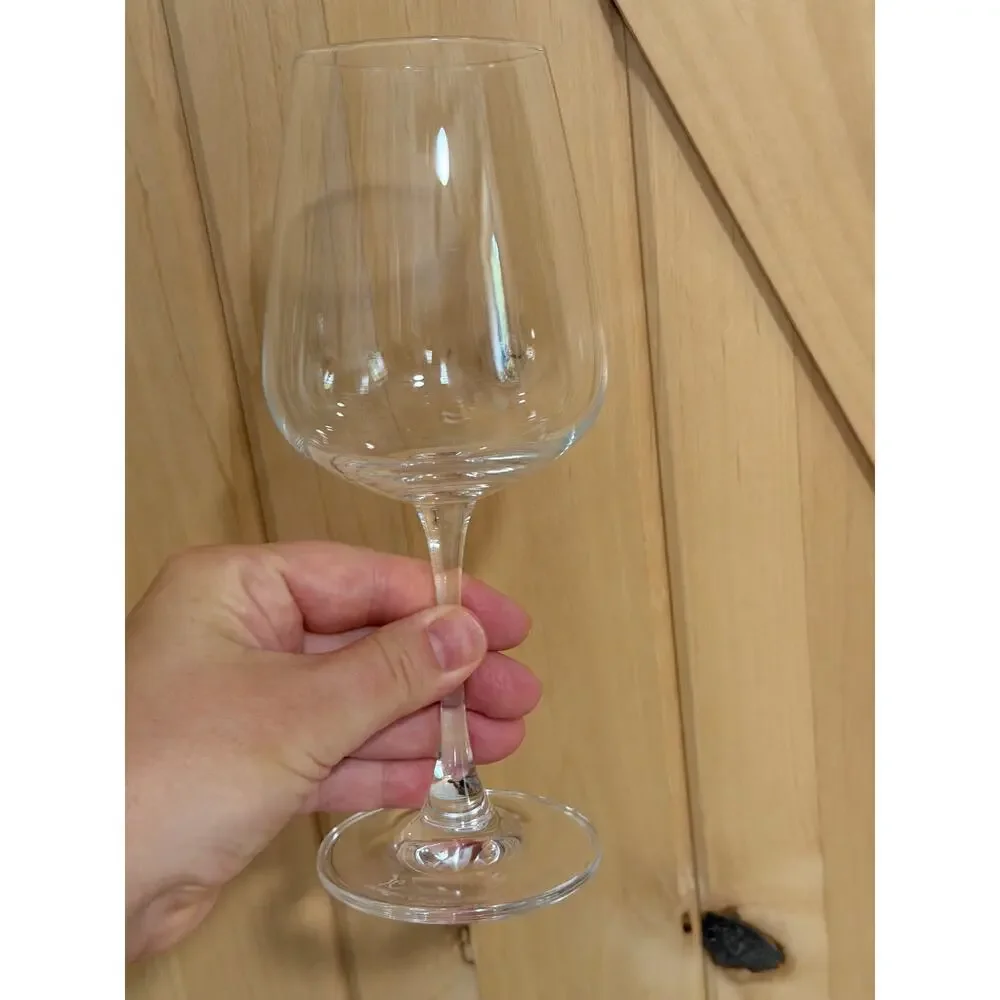 JC Inn Crystal Wine Glass Signed - Set of 2